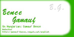 bence gamauf business card